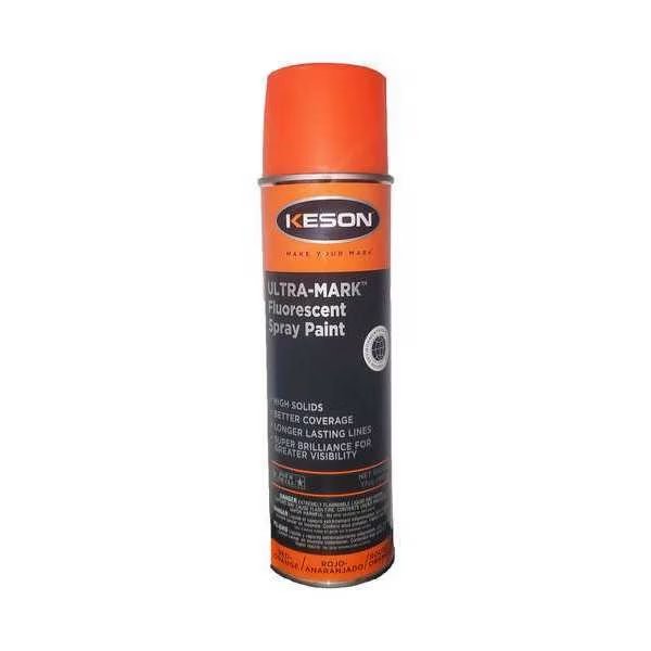Inverted Marking Paint, 20 oz., Red/Orange, Water -Based, Keson, Mfr#: SP20RO
