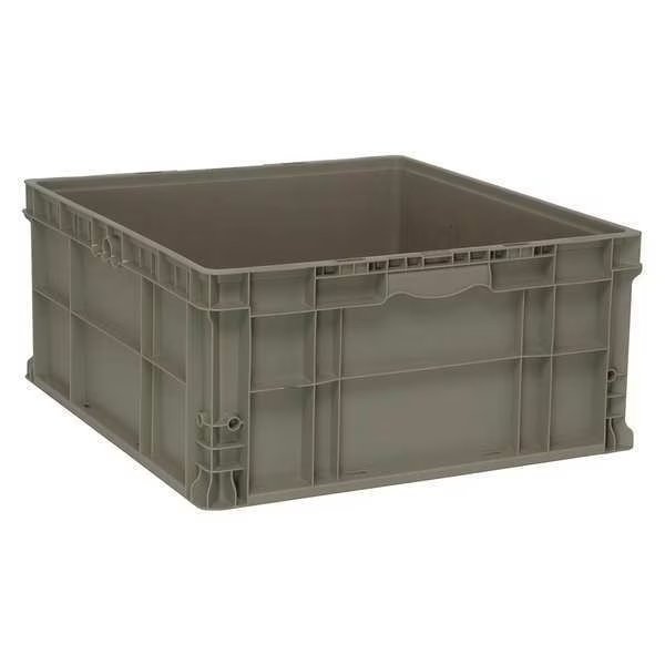 Straight Wall Container, Gray, Polyethylene, 24 in L, 22 1/2 in W, 11 in H, Quantum Storage Systems, Mfr#: RSO2422-11