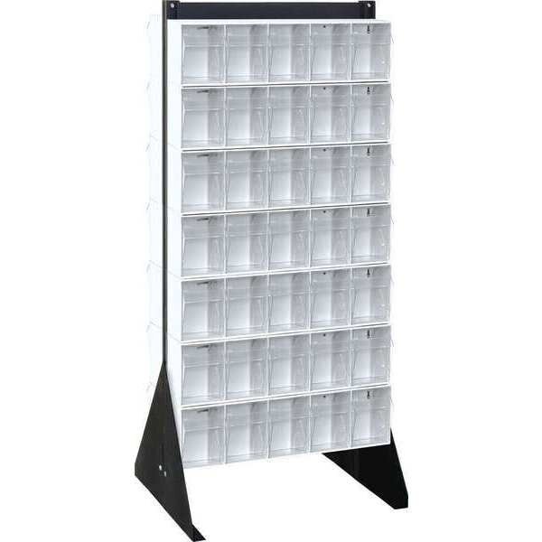 Bin Storage Rack, 70 Bins, White, Quantum Storage Systems, Mfr#: QFS248-305WT