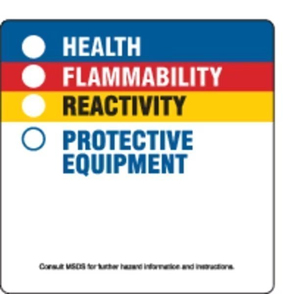 HMIG Label, Self-Adhesive Paper, PK500, Brady, Mfr#: 99185