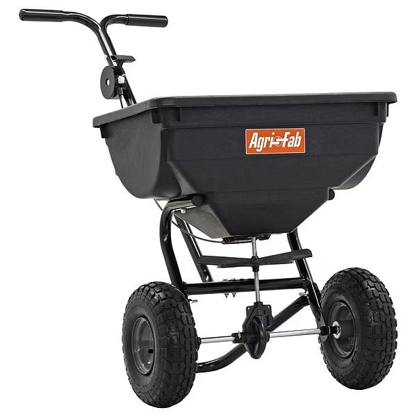 85 lbs Cap Broadcast Push Spreader For Fertilizer, Up to 4 ft Spread, Fixed T Handle, Agri-Fab, Mfr#: 45-0531