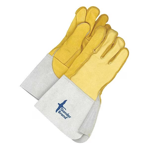 Grain Leather Utility Glove Gauntlet Outseam Sewn Ruf Rigger, Size L, Bdg, Mfr#: 64-1-1065C-105