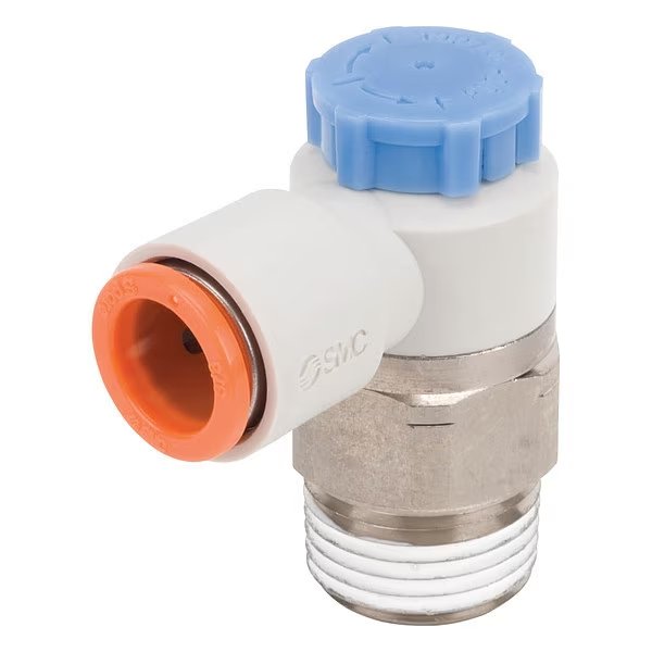 Speed Control Valve, 1/4 In, NPT x Tube, Smc, Mfr#: AS3211F-N02-07S