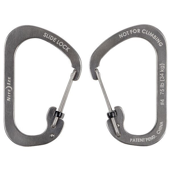 Locking Carabiner Clip, 2 in x 3-3/32 in, Nite Ize, Mfr#: CSL4-11-R6