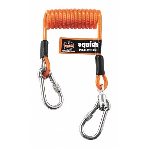 Standard Orange Coiled Cable Lanyard-5lb, Ergodyne, Mfr#: 3130M