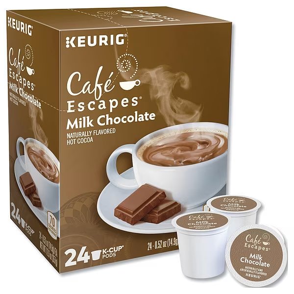 Hot Cocoa, Milk Chocolate, 0.52 oz., PK96, Cafe Escapes, Mfr#: 6801