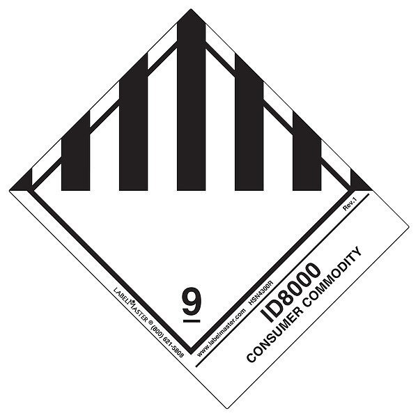 Misc Dangerous Goods Lbl, 100mmx120mm, 500, Labelmaster, Mfr#: HSN4300R