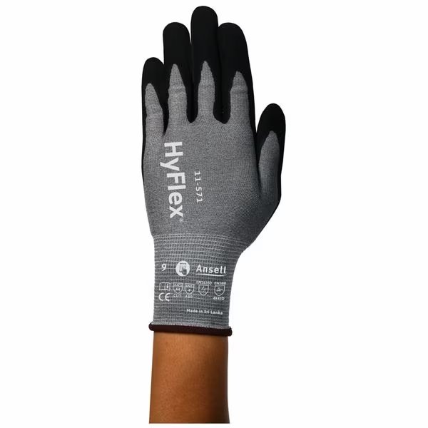 Cut Resistant Glove, A4 Cut Level, 15 ga, Gray, L ( 9 ), Ansell, Mfr#: 11-571