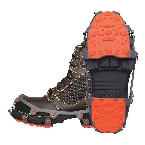 Ice Cleats, Unisex, Gray/Orange, PR, Winter Walking, Mfr#: JD7710-2X