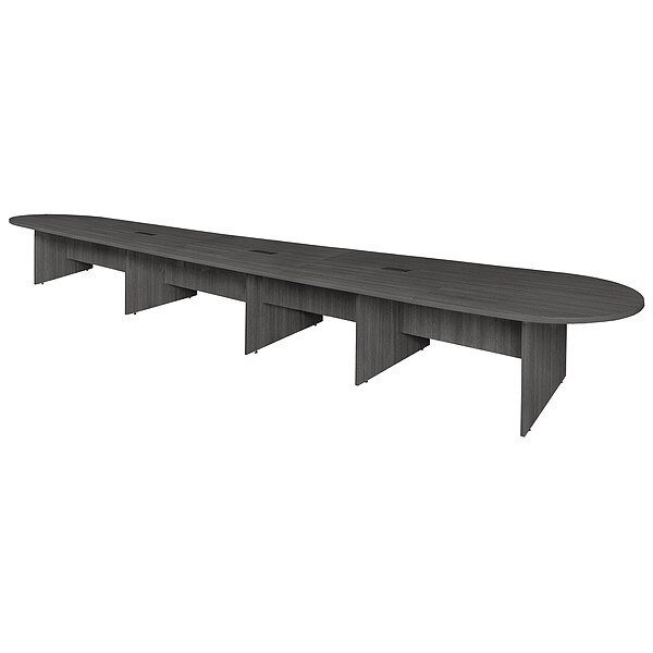 Regency Legacy 22 ft Racetrack Laminate Conference Table with 3 Charging Ports- Ash Grey, Regency, Mfr#: LCTRT26452AG