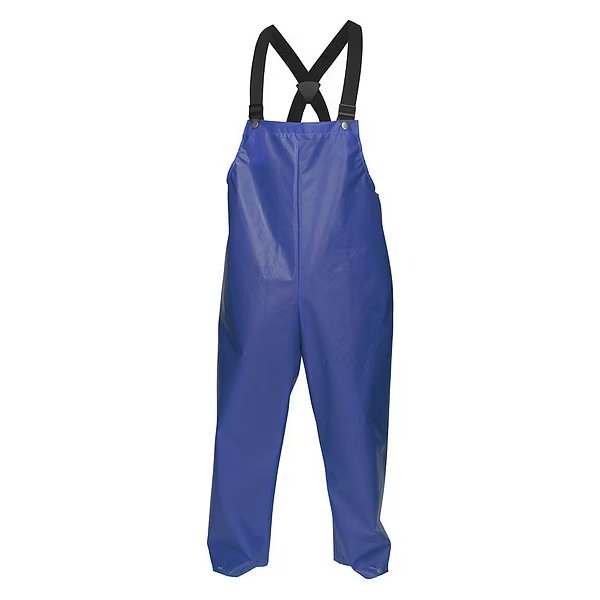 Bib Pant, 3XL, Blue, Unisex, Nylon Liner, Mcr Safety, Mfr#: 563BFX3