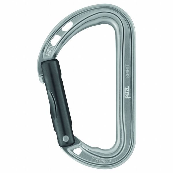 Spirit Carabiner Straight Gate, Aluminum, Petzl, Mfr#: M061AA00