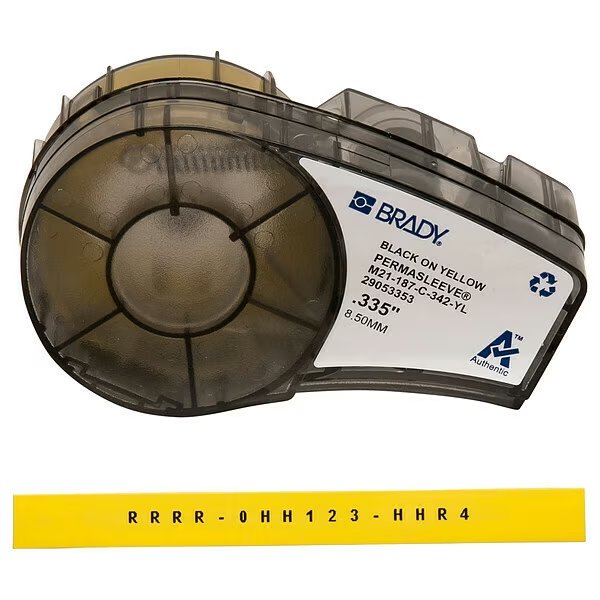 Wire Marking Sleeves, Black/Yellow, Brady, Mfr#: M21-187-C-342-YL