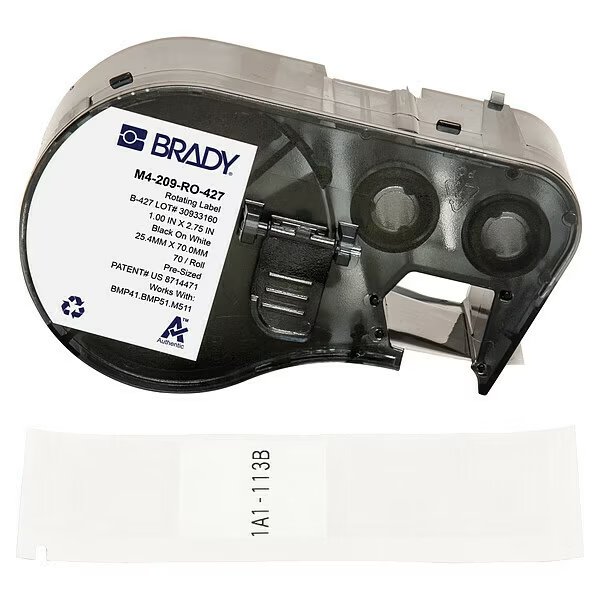 Self-Laminating Label, Matte, 2 3/4 in H, Brady, Mfr#: M4-209-RO-427
