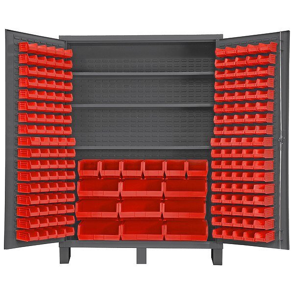 Extra-Heavy Duty Bin Cabinet, 60 in W, 84 in H, 24