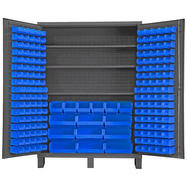 Extra-Heavy Duty Bin Cabinet, 60 in W, 84 in H, 24