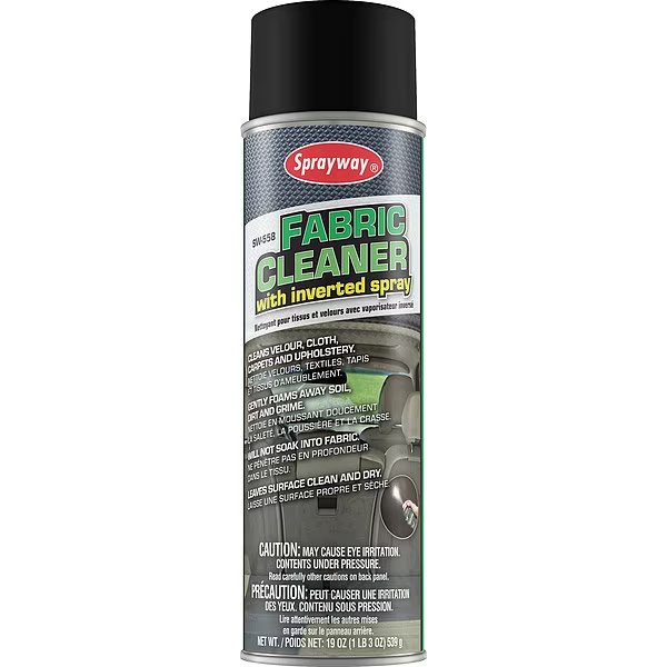 20 Oz. Fabric Cleaner with inverted spray Can, Aerosol, Sprayway, Mfr#: SW558
