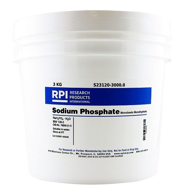 SodiumPhosphate Monobasic Monohydrate, Rpi, Mfr#: S23120-3000.0