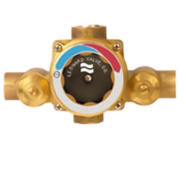 Bimetal Master Mixing Valve, 3/4 in Inlet, Leonard Valve, Mfr#: TM-26-LF-BDT