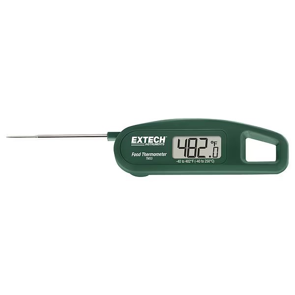 LCD Digital Food Service Thermometer with -40 to 482 (F), Extech, Mfr#: TM55