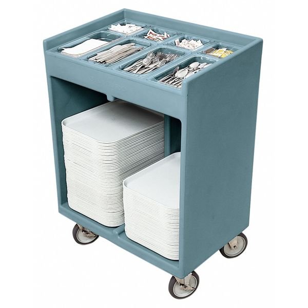 Tray and Silver Cart, 500 Cap, Blue, Cambro, Mfr#: EATC1418401