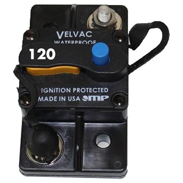 Automotive Circuit Breaker, Type III Series, 120 A, Velvac, Mfr#: 091008