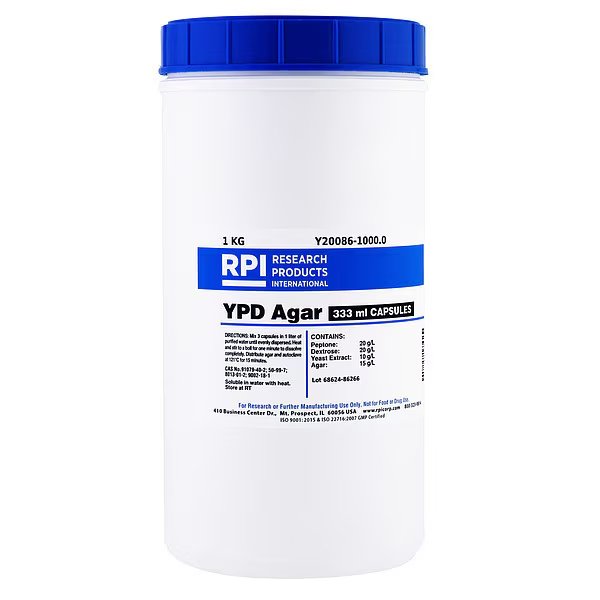 YPD Agar, 1kg, PK46, Rpi, Mfr#: Y20086-1000.0