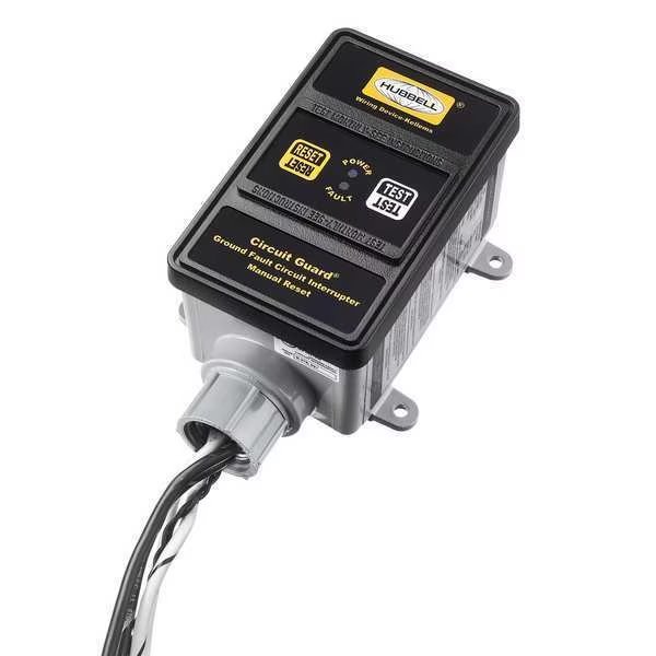 GFCI, Hard Wired, 3 PH 120/208V, 30A, Black, Hubbell Wiring Device-Kellems, Mfr#: GFHW430
