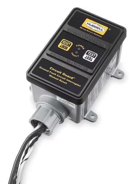 GFCI, Hard Wired, 120/240V, 30A, Black, Hubbell Wiring Device-Kellems, Mfr#: GFHW33015