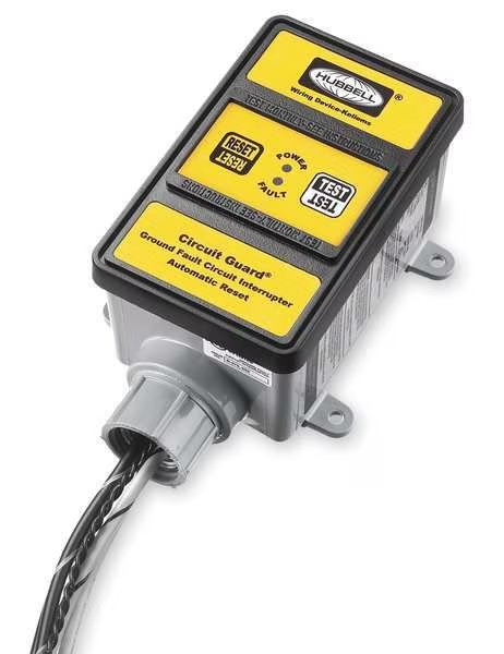 GFCI, Hard Wired, 240V, 30A, Yellow, Hubbell Wiring Device-Kellems, Mfr#: GFHW23105