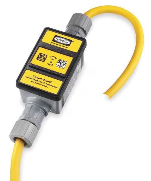 Lne Crd GFCI, 25 ft., Ylw, 30A, NEMA 4X, 240V
