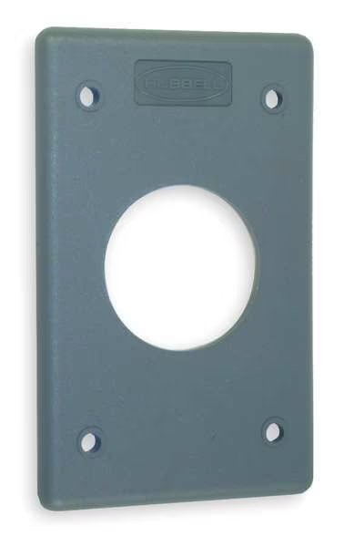 Wall Plates, Number of Gangs: 1 Thermoplastic, Light Texture Finish, Gray, Hubbell, Mfr#: HBLP720FS
