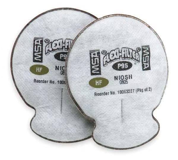 Filter, Bayonet, N95, Nuisance Level OV OZ, Black, 2 PK, NIOSH, Msa Safety, Mfr#: 818347