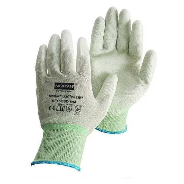 Glloves Esd White Nylon/Copper, Honeywell North, Mfr#: NF15ESD/10XL