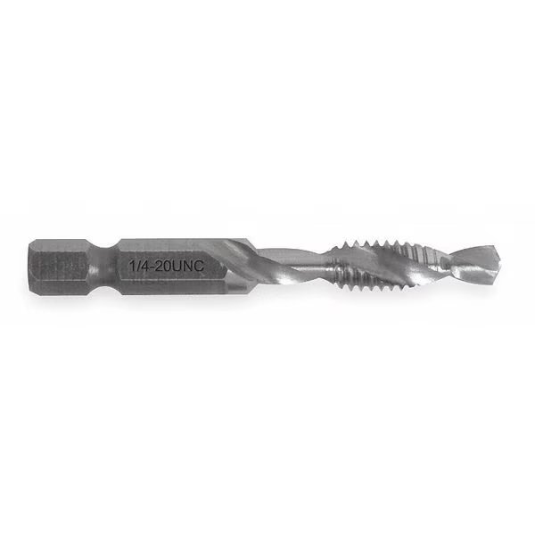 Drill/Tap/Countersink Bit, 1/4-20x2 1/4 L, Greenlee, Mfr#: DTAP1/4-20