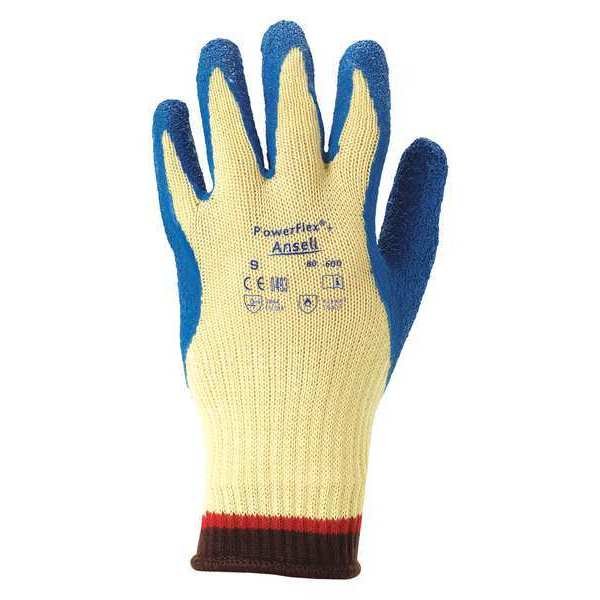 Cut Resistant Coated Gloves, A2 Cut Level, Blue/Yellow, M, Ansell, Mfr#: 80-600-VEND