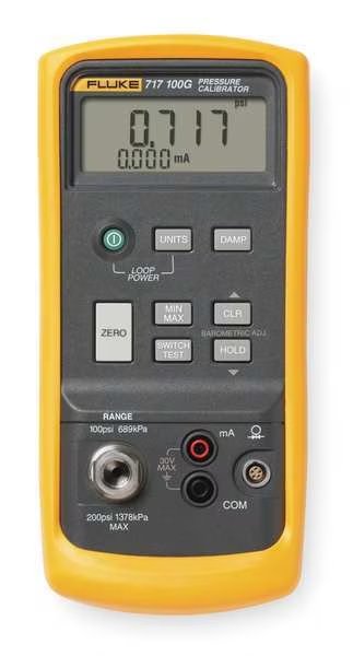 Pressure Calibrator, -12 to 300 psi, Fluke, Mfr#: FLUKE-717-300G