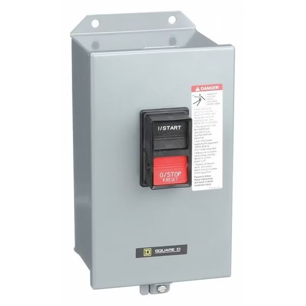 Manual Motor Starter, NEMA, 16A, 600VAC, 3P, Square D, Mfr#: 2510MBA2