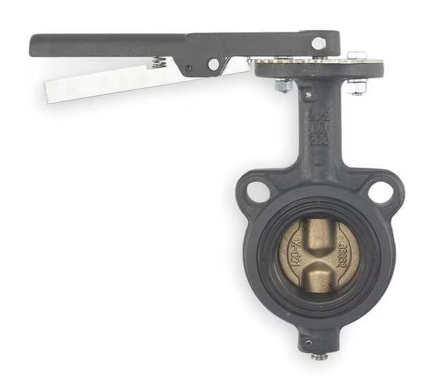 Butterfly Valve, Wafer, 2 In, Cast Iron, Milwaukee Valve, Mfr#: CW223E 2