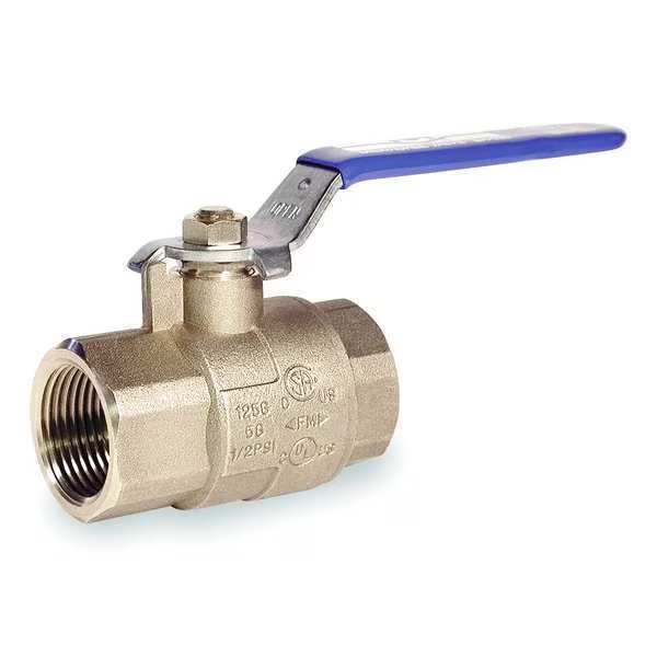 1/4" FNPT Brass Ball Valve Inline, Milwaukee Valve, Mfr#: BA-475BMS 1/4