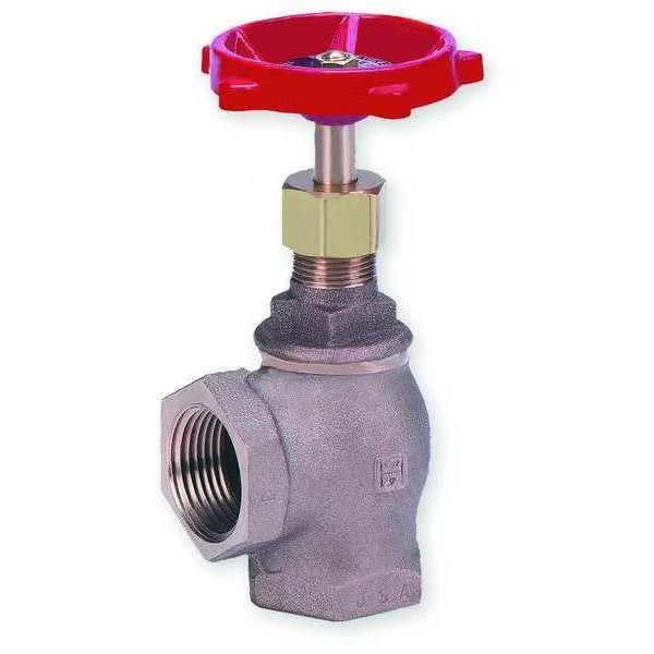 Angle Globe Valve, Class 125, 1-1/2 In., Milwaukee Valve, Mfr#: 504 1 1/2