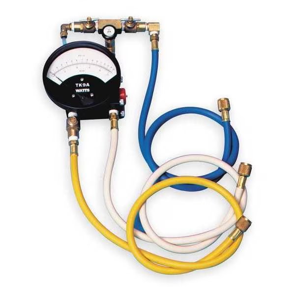 Backflow Preventer Test Kit, 3 Valves, Watts, Mfr#: TK-9A