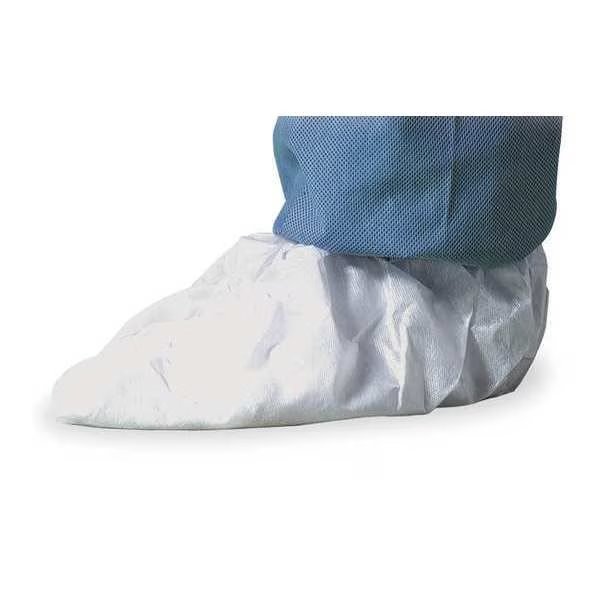 Tyvek Isoclean Shoe Covers, Slip Resist, M, Wh, PK100, Dupont, Mfr#: IC451SWHMD01000B