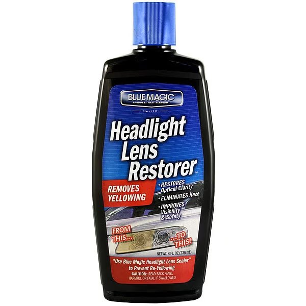 Headlight Lens Restorer, 8 Oz, Bottle, Blue, Blue Magic, Mfr#: 725-06