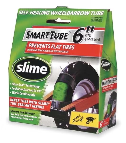 Inr Tube, 2-5/8 In, Rbr, 4.1/3.5-6 Wb Tire, Slime, Mfr#: 30011