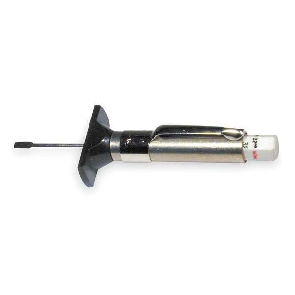Tire Tread Depth Gauge, 1/32 in Tread Dp Calibration Increments, Steel, Pocket Clip, Tru-Flate, Mfr#: 40-395