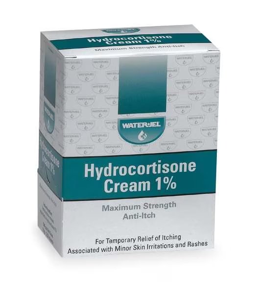 Hydrocortisone Cream, Box, 0.9g, PK25, Waterjel, Mfr#: WJHY1800