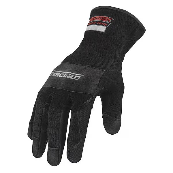Large Black Gauntlet Cuff Heat Resistant Gloves, Ironclad Performance Wear, Mfr#: HW6X-04-L