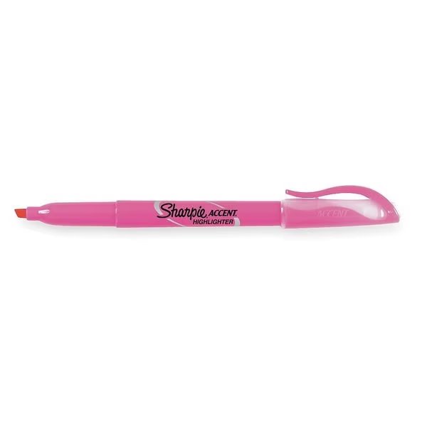 Highlighter, Chisel Tip Fluorescent Pink PK12, Sharpie, Mfr#: 27009