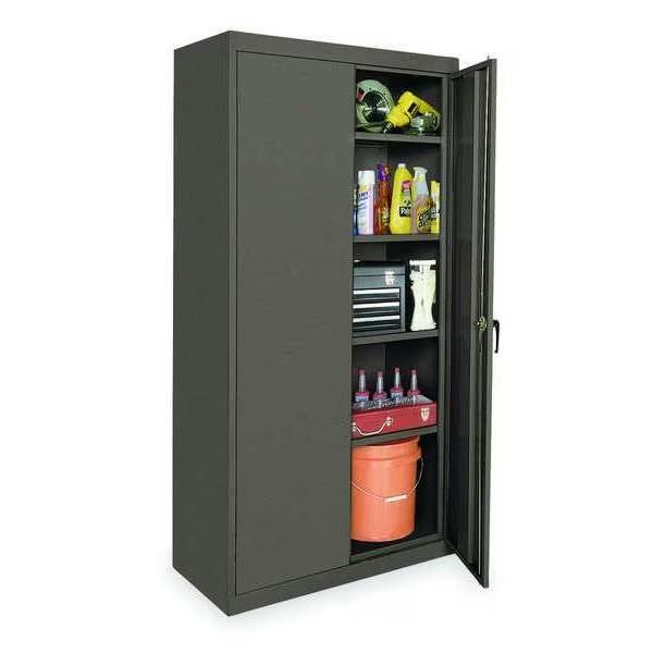 Stationary Storage Cabinet, 24 Gauge Steel, 71 in H x 36 in W x 18 in D, Gray, EnjoyTool Select, Mfr#: 1UEZ4